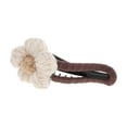 thumbnail image 5 of Unique Bargains 1 Pc Fashion Wool Floral Duckbill Hair Clips for Home Dark Coffee Color Beige, 5 of 5