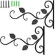 thumbnail image 1 of 2 soportes para plantas colgantes de 12 pulgadas, ganchos para macetas de hierro forjado de metal, gancho decorativo montado en la pared para colgar en interiores y exteriores, maceta para flores, 1 of 4
