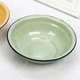 thumbnail image 6 of Huayishang Mixing Bowls, Kitchen Essentials Clearance Sale Enamel Bowl Mixing Bowls Green Old Fashioned Enamel Bowls for Food Lunch Dinner Vegetables Soups Fruit Lightweight Esay To, 6 of 6