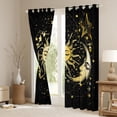 thumbnail image 3 of Manfei Western Tribal Sun Blackout Curtains Set of 2 (52x84 Each), Mystic Hippie Moon Print Window Curtains, Boho Stars Galaxy Curtains and Drapes, Curtains Blackout Room Decor, 3 of 6