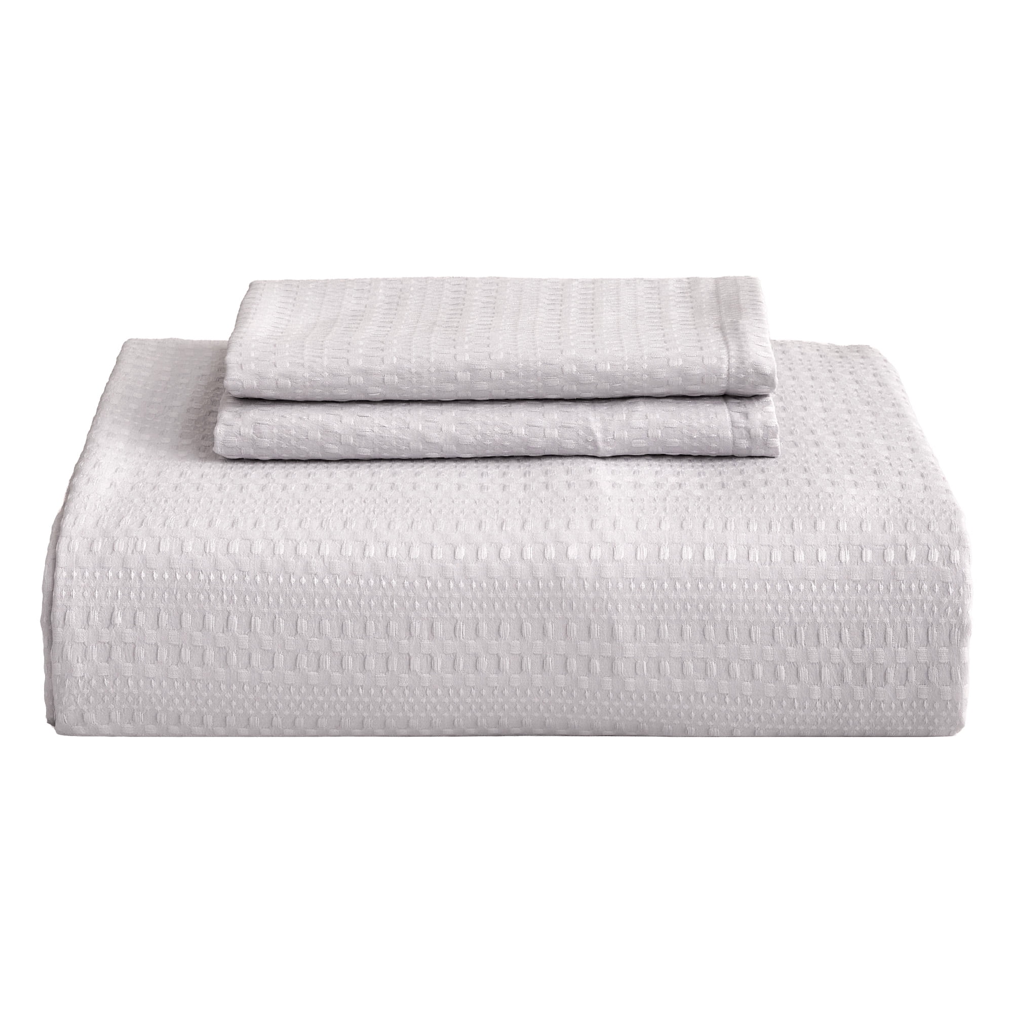 Sleep Zone Boho Jacquard Duvet Cover Set Queen, 3 Pieces Cozy Soft Breathable Bedding Set, Light Grey