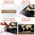 thumbnail image 4 of Landmass 24 Wide Magnetic Poster Hanger Frame - Wall Hanging Wooden Frame For Posters, Prints, Photos, Pictures, and Artwork - Wood Frame For Scratch Off Map - 24x36 24x32 24x18 24x17 17x24, 4 of 5