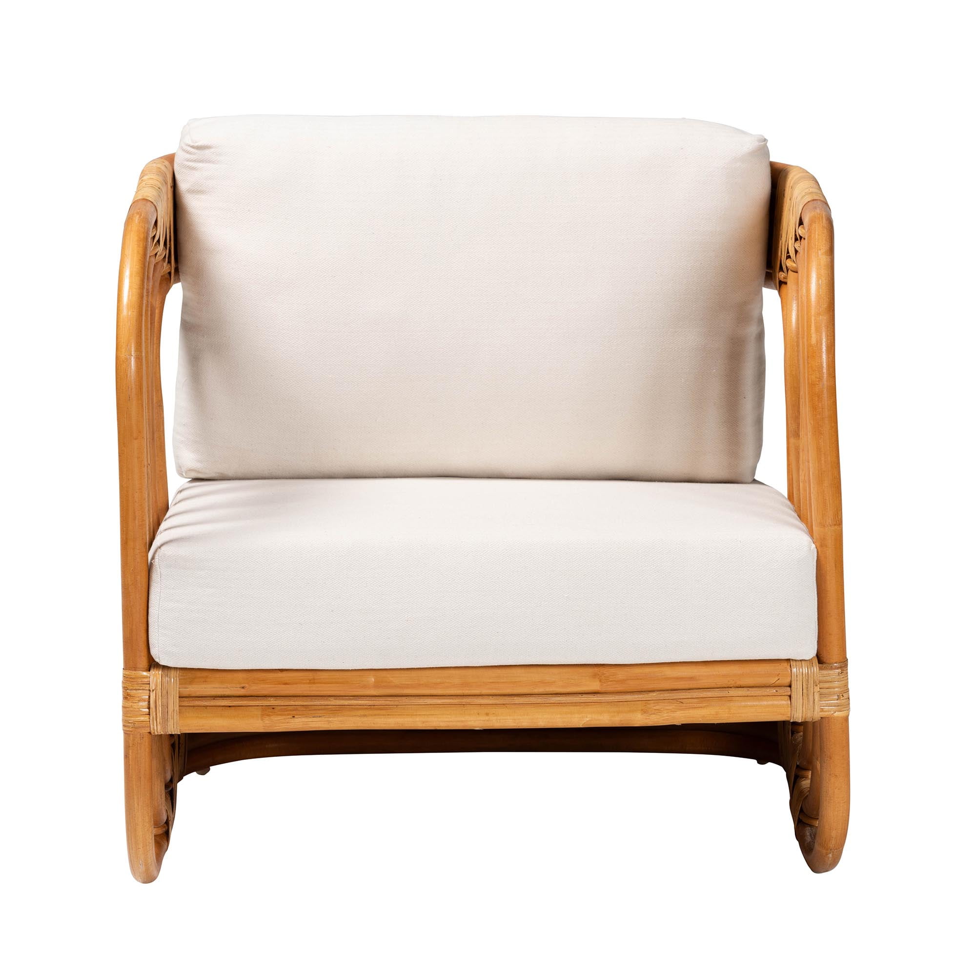 bali & pari Corsa Boho Arm Chair, One Size, Light honey
