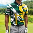 thumbnail image 5 of Fnnxeal Mens Polo Shirts Short Sleeve Casual Collared Summer Graphic Golf Polo Green Shirts for Men Size M, 5 of 5
