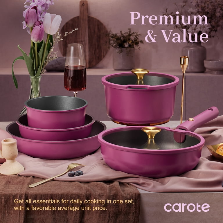 Carote 20-Piece Nonstick Cookware Set with Detachable Handles photo 4