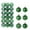 Green, variant on 36pcs Mini Christmas Baubles - Small Hanging Tree Ornaments, Festive Xmas Decor for Home, Party,Window, Lightweight Plastic Baubles Perfect for Holiday Decorations & Tree Accents, 1.18in, White