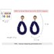 thumbnail image 2 of Moda mujer chica oreja Stud pendientes decoración joyería accesorio (azul), 2 of 3