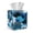 Art Blue Geometric, variant on FKELYI Brown Cow Print Tissue Box Cover Snap Button Design Tissue Box Holder Facial Paper Organizer Holder PU Leather Home Bathroom Office Decor