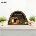 thumbnail image 4 of Wooden Easter Ornament with Scripture – 2D Hollow Design Depicting Resurrection Scene, Tabletop Display for Home Décor, Christian Religious Gift, 4 of 8