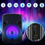 RIDWIND Large Bluetooth Party Speaker with 12 Woofer, Portable Rechargeable Sound System, LED Lights, Karaoke Mic, TWS Stereo, FM Radio, AUX/USB/TF, Bass Boost
