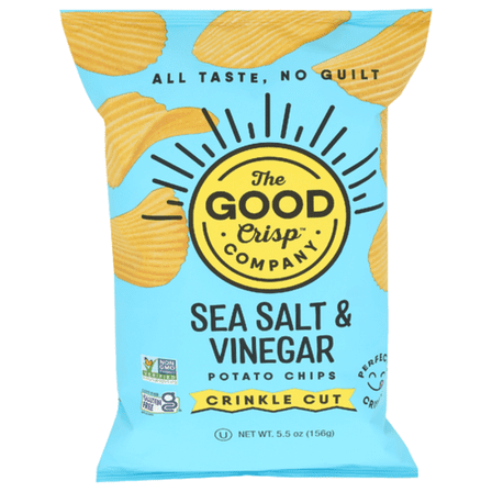 The Good Crisp Company Sea Salt & Vinegar Crinkle Cut Potato Chips