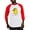 Red/White, variant on CafePress - Duck (Strait Forward) 6 Baseball Jersey - Cotton Baseball Jersey, 3/4 Raglan Sleeve Shirt