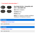 thumbnail image 2 of Rear Brake Pad Set - Compatible with 2019 - 2022 BMW 330i 2020 2021, 2 of 2