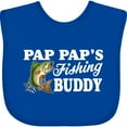 thumbnail image 3 of Inktastic Pap Pap's Fishing Buddy with White Text Boys Baby Bib, 3 of 4