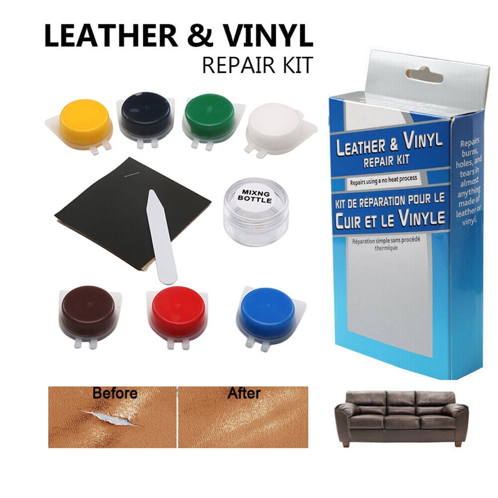 DIY Leather Vinyl Repair Kit Fix Holes Rips Burns Upholstery Clothing