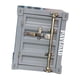 thumbnail image 1 of Mesita de noche de estilo industrial, portátil, con apertura de puerta izquierda, de metal, contenedor, caja de almacenamiento para baño, hogar, bar Gris, 1 of 8