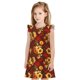 thumbnail image 1 of Balery Red Plaid Sunflower Camisón de princesa para niñas, pijama de algodón con mangas abullonadas, suave y bonito.-Small, 1 of 6