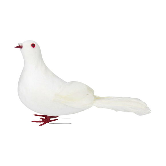 Hangs Clearance Garden Decoration White Big Flying Peace White Handicraft Stick Feather Bird Foam Bird Clip Bird Ornament on Sale Room Decor B