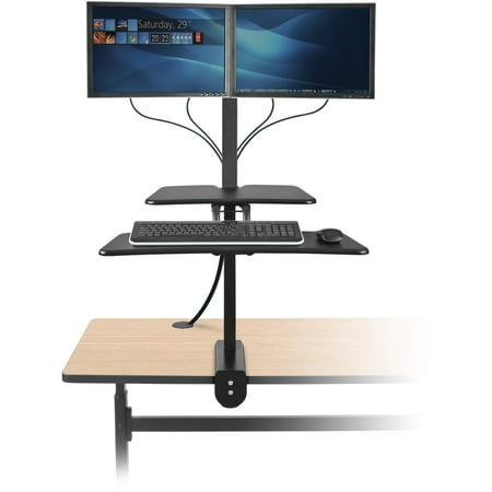 UPC 717641905310 product image for Balt Up-Rite Desk with Mounted Sit/Stand Height Adjustable 2 Screen Workstation/ | upcitemdb.com