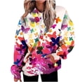 thumbnail image 1 of Pntutb - Blusa de manga larga con bolsillo estampado a la moda para mujer, tops casuales, sudaderas con capucha Pntutb Pntutb-4228, 1 of 4