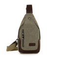 thumbnail image 1 of Bolso de lona para acampar al aire libre, cómodo bolso de pecho con correa cruzada de gran capacidad, resistente al desgaste y con costuras de color sólido para automóvil, 1 of 5