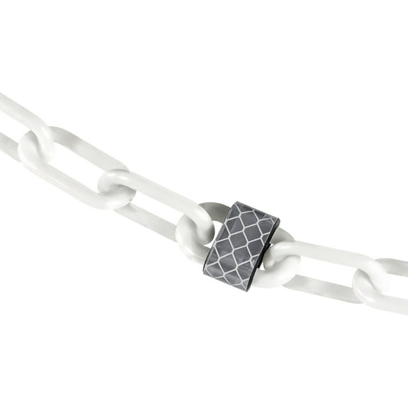 2 Inch x 100 Feet White Reflective Plastic Safety Chain