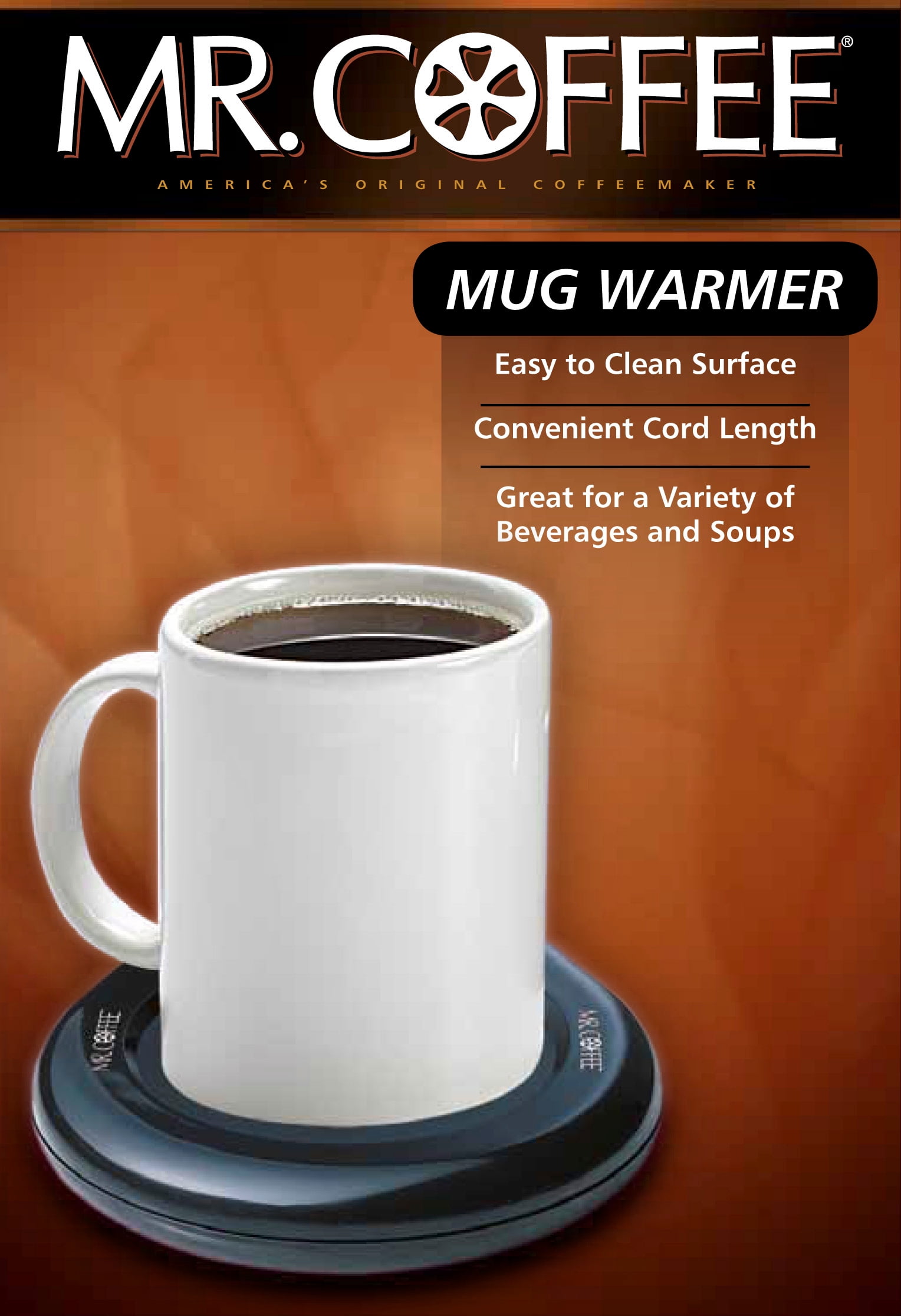  Mr. Coffee Mug Warmer for Coffee and Tea, Portable Cup