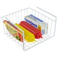 White Wire Under Shelf Storage Organization Basket, 10"