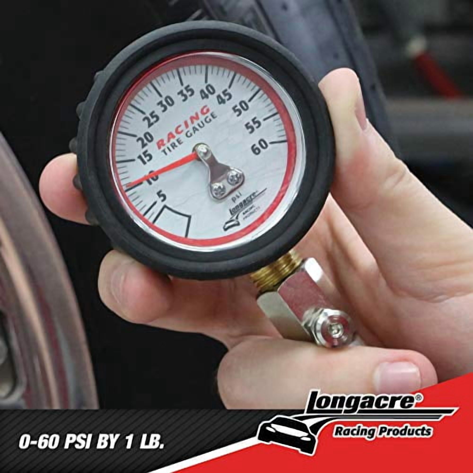 Longacre 50417 0-60 PSI Analog Tire Pressure Gauge, 2 Inch