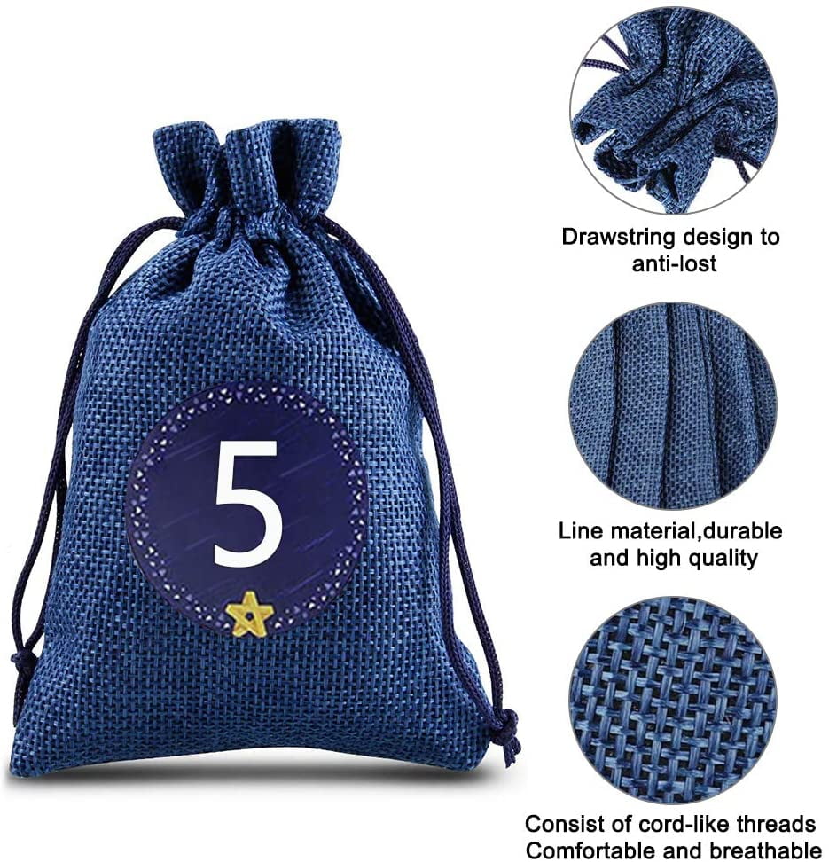 Diy Craft Padding 24PCS Bags Small for Christmas decoration with Clips Stickers Rope YOUTA Advent Calendar Bags Linen Countdown Calendar Resusable Diy Craft Padding 24PCS Bags Small for Christmas decoration with Clips Stickers Rope YOUTA Advent Calendar Bags Linen Countdown Calendar Resusable