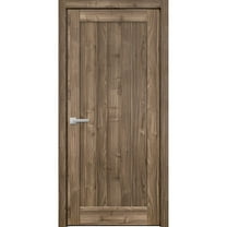 Pantry Kitchen Lite Door Hardware | Quadro 4111 Walnut | Single Panel Frame Trims | Bathroom Bedroom Sturdy Doors -36" x 84"