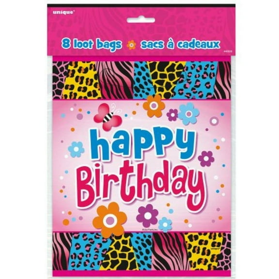 Wild Birthday Favor Bags, 8ct