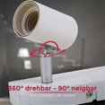 thumbnail image 5 of Wall Sconce, Retro Lamp, Retro Design Wall Sconce, Adjustable And Swivel, E27 Socket, Max 60w, Bulb Not Included White, 5 of 5