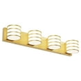thumbnail image 5 of LIGHTINN 4-Light Bathroom Vanity Light Modern Acrylic LED Bathroom Light 28.3inch Wall Light LED 6000K White Bathroom Lighting Gold, 5 of 7