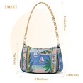 thumbnail image 3 of FORMRS Womens Shoulder Bag with Chain Strap Clutch Purse Cute Tote Handbag, Pink Seaside, 3 of 7