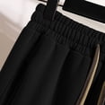 thumbnail image 5 of safuny Women's Thicken Jogger Cuff Pants Solid High Elastic Waist Clothing Running Gym Sports Retro Summer Comfy Trousers Fashion Black XL, 5 of 7
