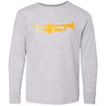 thumbnail image 3 of Inktastic Trumpet Gold Brass Music Instrument Long Sleeve Youth T-Shirt, 3 of 5