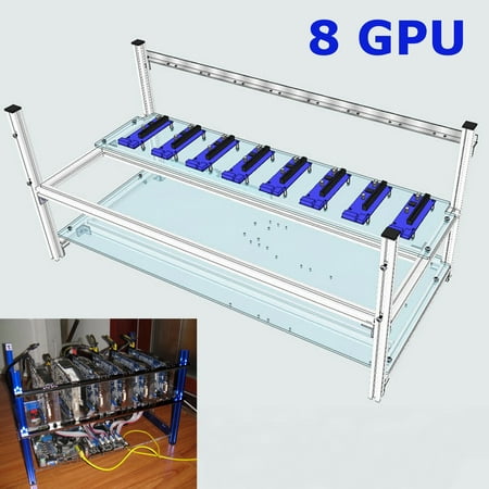 Pro 8 GPU Mining Miner Case, Stackable Miner Frame Rig Case Mining Miner Case Crypto Coin Open Air Computer Frame Case for BTC LTC ETH Ethereum Miner (Best Mixing Board For Pro Tools)