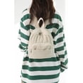 thumbnail image 2 of LHSHID Small Corduroy Backpack Purse for Women Vintage Mini Fashion Casual Aesthetic Backpack, Green, 2 of 9