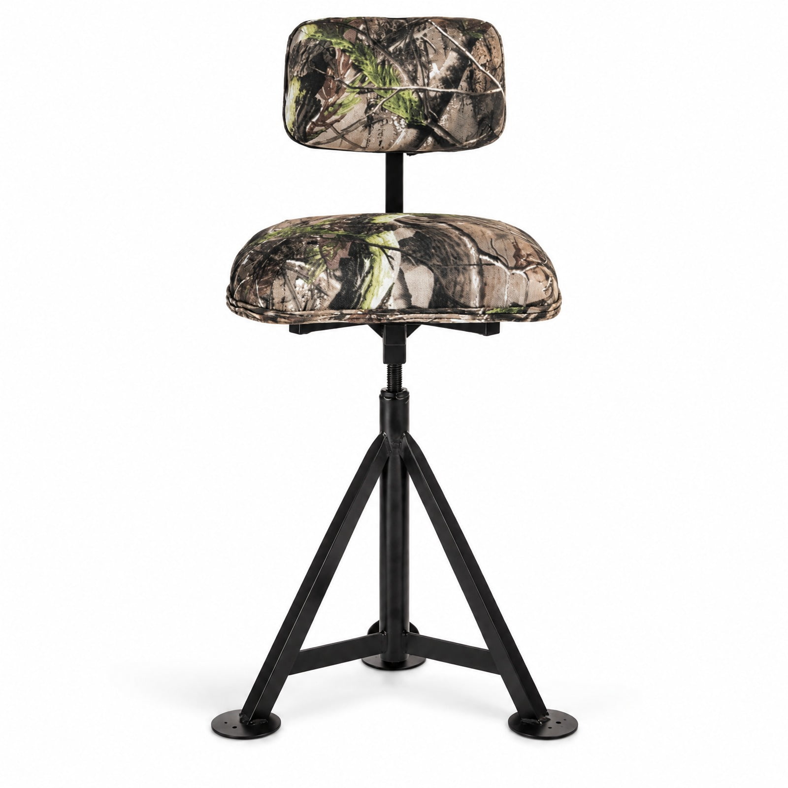 Airfind Swivel Hunting Chair Tripod Blind Stool with Detachable Backrest 330 lbs Capacity Steel fabric Frame 16 x 15 x 30 -38.5 Footprint