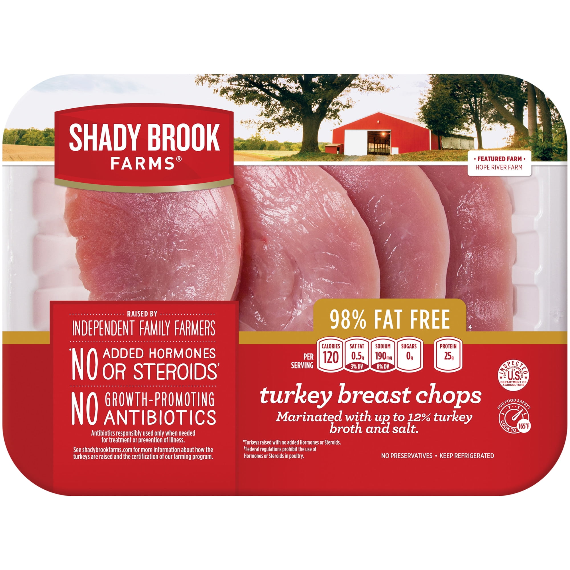 Shady Brook Farms® 98 Fat Free Turkey Breast Chops 4 count, 1 1.25