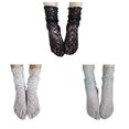 thumbnail image 5 of Reteo Girls Fishnet Summer Lace Fishnet summer lace Socks Solid Color Ankle Mesh Slouch Loose Transparent Stockings, 5 of 5