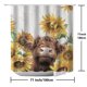 thumbnail image 2 of Cortina de ducha Highland Cow Sunflower impermeable 180 x 200 cm, 2 of 3