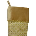 thumbnail image 4 of Northlight 20.5" Gold and Brown Glitter Star Print Christmas Stocking, 4 of 4