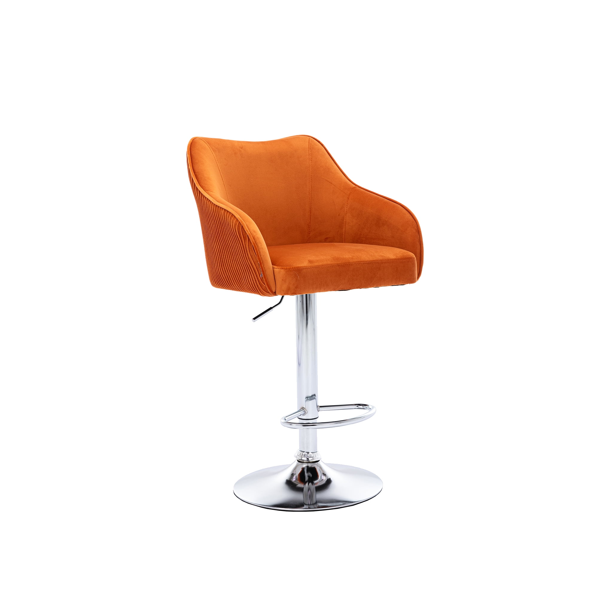 Luccalily Velvet Bar Stools Set of 2,Swivel Adjustable Bar Stools with