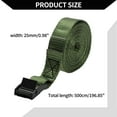 thumbnail image 3 of Unique Bargains Ratchet Tie Down Straps Adjustable 250kg 500cm/196.85" 1 Pcs Green, 3 of 7