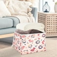 thumbnail image 5 of WOBOGO A Pattern with Christmas Stockings and Wreaths Large Collapsible Storage Box Flip Lid Fabric Decorative Organizer Container Basket with Handles 16.5×12.6×11.8in, 5 of 7
