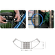 thumbnail image 2 of Candado de bicicleta de montaña de cuatro yardas, antirrobo, con batería eléctrica, candado de combinación para motocicleta, anillo de bicicleta fijo, candado con cable de acero, 2 of 5