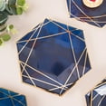 thumbnail image 5 of Efavormart 25 Pack | 9" Navy/Gold Hexagon Dinner Paper Plates, Disposable Party Plates, 5 of 11