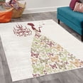 thumbnail image 2 of Vintage Decorative Rug, Love Country Wedding Themed Romantic Butterflies Cartoon Retro Parisienne, Quality Carpet for Bedroom Dorm and Living Room, 6 Sizes, Pale Maroon, by Ambesonne, 2 of 4